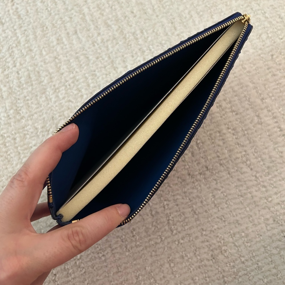 Celine Blue Python Leather Zippy Pouch - image 13